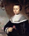 young woman with a rose